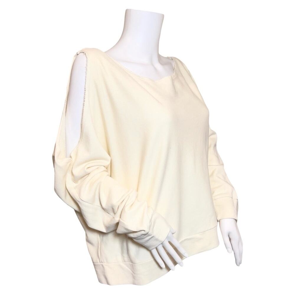 #T40 Lanston One Shoulder Pullover in Cream SZ L $139 - Picture 11 of 12